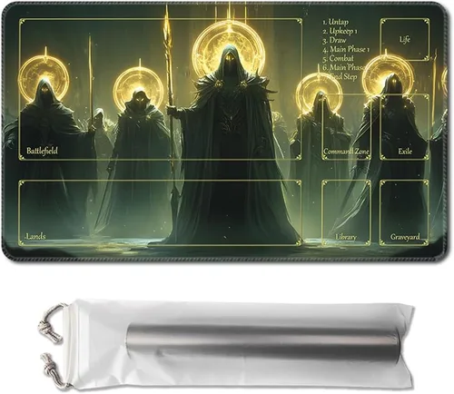 Miniatura 13 de MTG - Tapete de juego de 24 x 14 pulgadas, con parte trasera antideslizante, ideal para entusiastas de los juegos de cartas, tapete de juego TCG