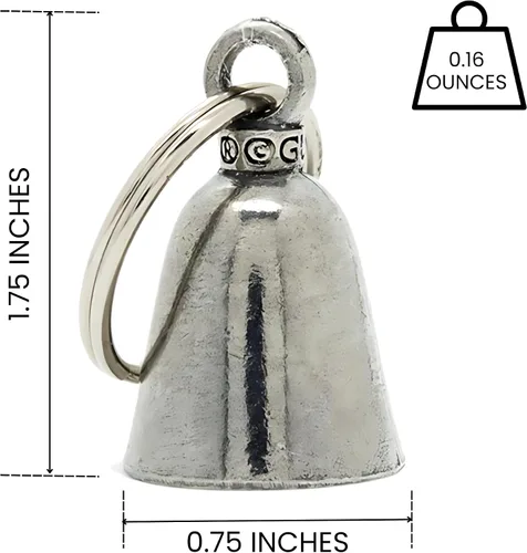 Miniatura 3 de Campana de buena suerte contra el mal de ojo de Guardian Bell con llavero y bolsa de regalo de terciopelo negro Regalo de buena suerte de peltre