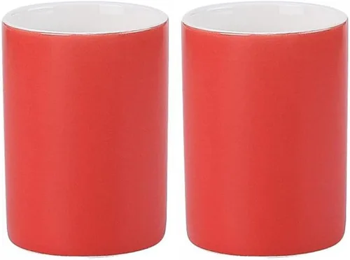 Miniatura 7 de Gaolinci 2 tazas de baño, soporte para cepillos de dientes de cerámica, vaso de 9 onzas