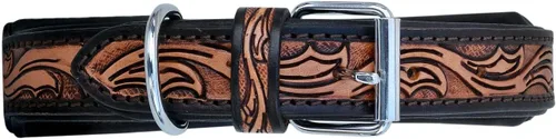 Miniatura 5 de Collar de cuero para perro, tamaño extra pequeño, estilo occidental, resistente, con cuentas ajustables y acolchado, suave para cachorros y perros