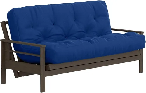 Miniatura 10 de Royal Sleep Products by The Futon Factory - Colchón de futón de espuma de 8 pulgadas, funda azul marino maciza, tamaño matrimonial, espumas