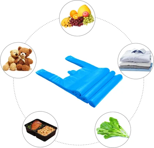 Miniatura 6 de LazyMe Bolsas de plástico para comestibles con asas a granel para compras y restaurantes, bolsas de plástico para negocio, 12 x 20 pulgadas