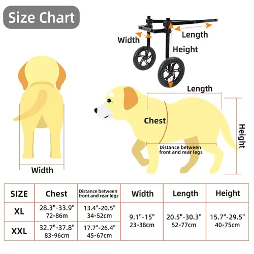 Miniatura 4 de Silla de ruedas grande para perros para patas traseras, ayuda a la movilidad, carrito para silla de ruedas para mascotas con patas traseras