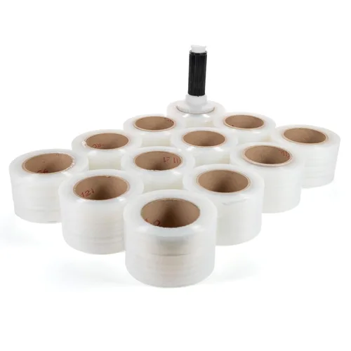 Miniatura 16 de IDL Packaging Mini rollo elástico de 3 pulgadas, 700 pies, calibre 120 (paquete de 2) con un mango de plástico incluido – Envoltura de plástico