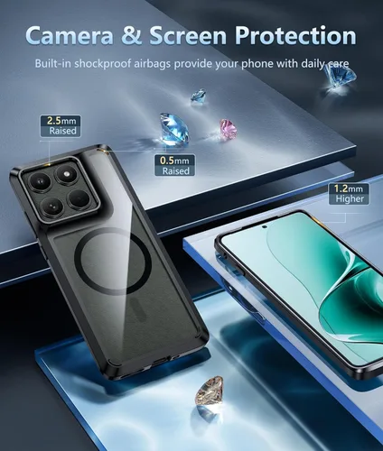Miniatura 1100 de FNTCASE Funda para iPhone 13 Pro-Max: Fundas magnéticas transparentes compatibles con Magsafe Slim anti amarillamiento protección contra caídas