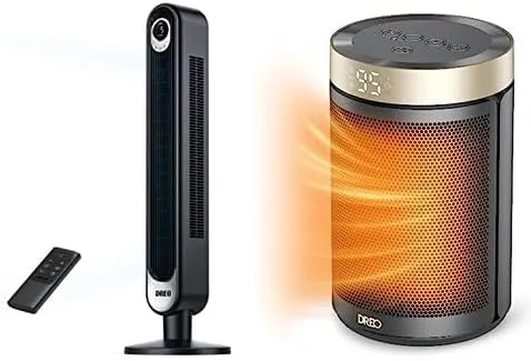 Dreo Ventilador de torre inteligente, control de voz WiFi, para dormitorio interior y oficina en casa, calentadores de espacio Dreo para uso en
