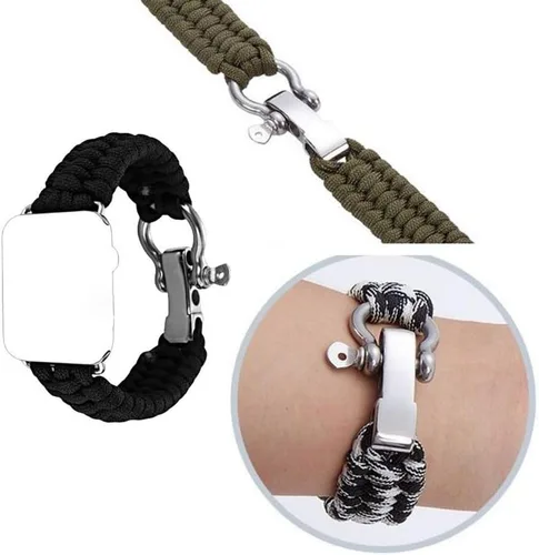 Miniatura 6 de Hewnda 10 juegos de grilletes de arco de aleación de zinc, hebillas de paracaídas, hebillas en D ajustables para pulseras de supervivencia de cuerda