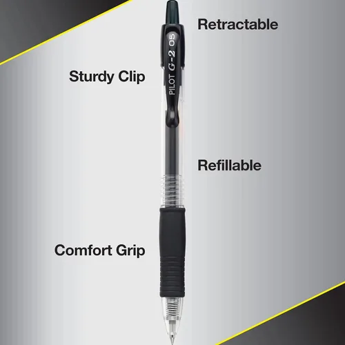 Miniatura 4 de PILOT, G2 Premium - Bolígrafos de gel de punta extrafina de 0.020 in, paquete de 98, color negro