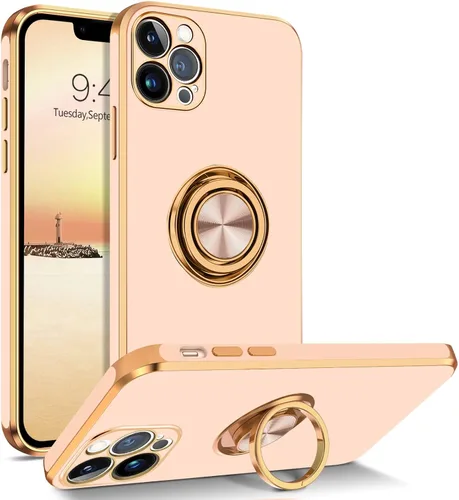 Miniatura 12 de BENTOBEN Funda para iPhone 13 Pro con Soporte de Anillo de 360 Grados con Función de Atril Soporte Magnético para Montaje en Coche, Funda Protectora