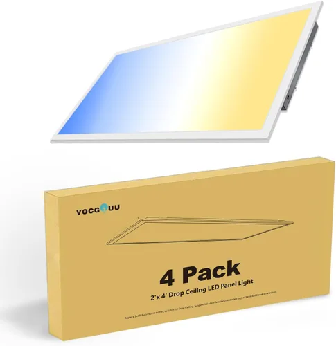 Miniatura 8 de Luz de panel plano LED de 1 x 4, 5000 K, 4000 K, 3000 K, 1 x 4, lámpara de techo LED Troffer Drop, 0-10 V regulable, 100-277 V, certificación ETL