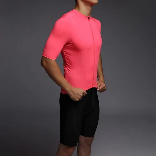 Miniatura 4 de RISESBIK Men's Cycling Jersey Zipper Pocket Short Sleeve Lightweight Aero Race Fit Bike Jersey, UPF 50+ Biking Cycling Shirt