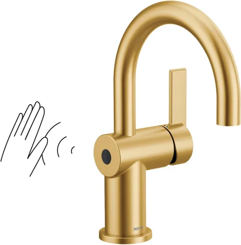Miniatura 12 de Moen Cia 6221EWBN - Grifo de lavabo de baño de níquel cepillado Motionsense Wave sin contacto de una sola manija, 6221EWBN