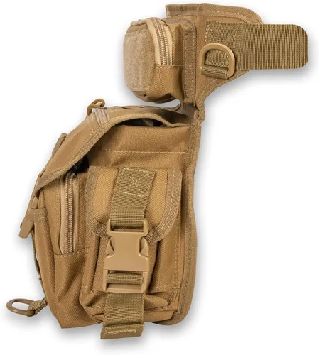 Miniatura 2 de Voyager - Bolsa de pierna resistente a la intemperie, carcasa exterior Cardura Para caza o senderismo Cintura ajustable y correa de pierna Flat