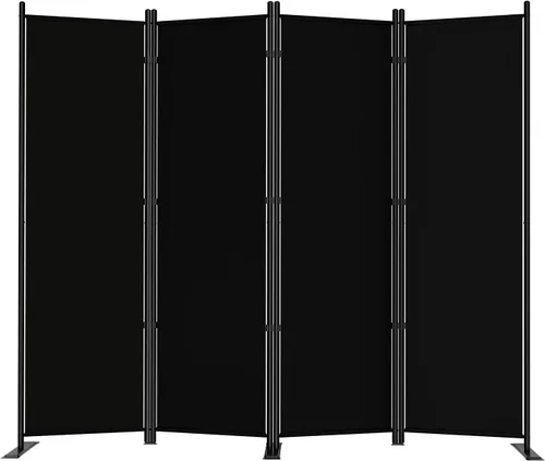Miniatura 8 de SUNALLY Divisor de habitación Pantallas plegables de privacidad de 6 pies, divisor de tela de 4 paneles para separación de habitaciones, pantalla