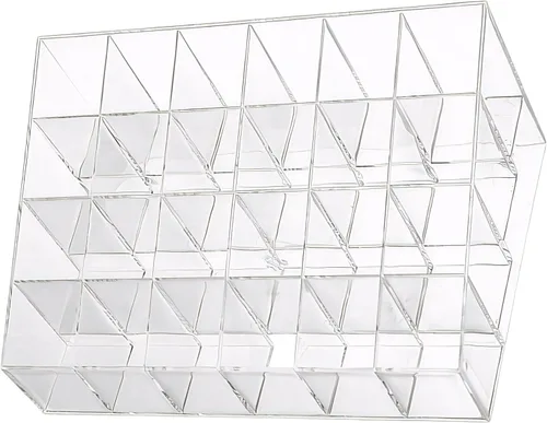 Miniatura 9 de Organizador de lápiz labial transparente para tocador, caja de almacenamiento de maquillaje, soporte para cosméticos para escritorio, diseño ligero