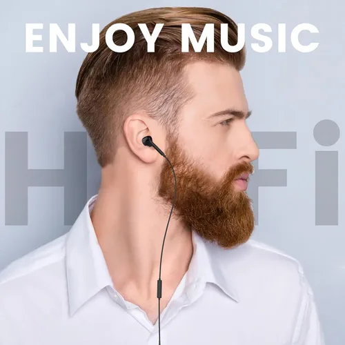 Miniatura 6 de MOSWAG - Audífonos con cable y con micrófono, auriculares intrauditivos de 3,5 mm con micrófono adecuados para teléfonos inteligentes, computadoras