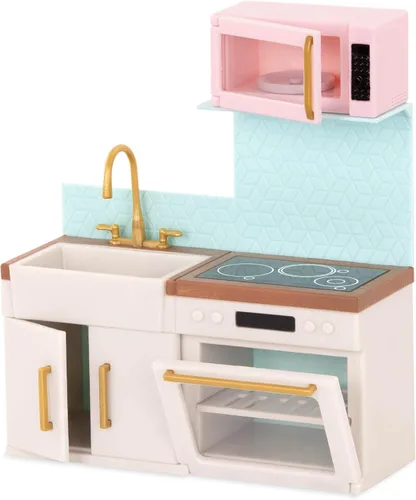 Miniatura 9 de Lori Comida de juego para muñecas mini - Accesorios de cocina para muñecas de 6 pulgadas - Pizza, Sushi, postre - Juego de casa de muñecas