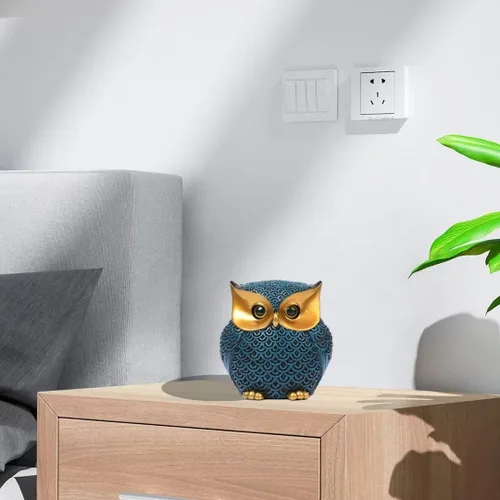 Miniatura 7 de Figuritas de búho Artpaul para decoración del hogar, pequeños artículos de decoración para estantes, decoraciones para sala de estar y oficina