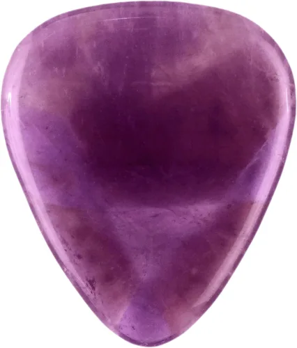Púa de Guitarra o Bajo de Piedra Amatista - Calibre Ultra Pesado de 3.0 mm - Forma 351 - Púa Exótica Artesanal de Gema Especial - 1 Paquete