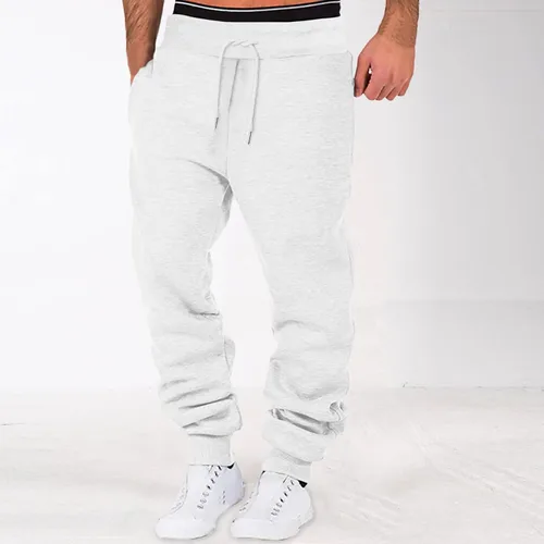 Miniatura 38 de Pantalones deportivos para hombre, pantalones de otoño e invierno y sólidos para hombres y hombres, cómodos con múltiples bolsillos