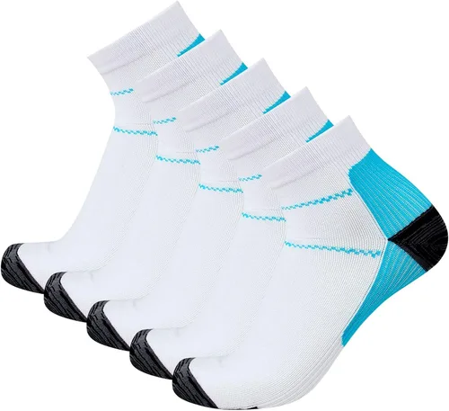 Miniatura 2 de Compression Socks for Women & Men Circulation (5 Pairs) - Best Support for Arch Ankle 15-20 mmHg Best for Running Cycling