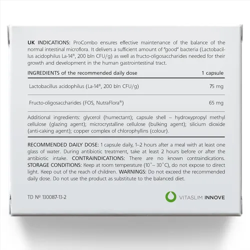 Miniatura 4 de ProCombo - El simbiótico inteligente con entrega dirigida de las buenas bacterias. Fórmula de cápsula doble y líquido para resultados rápidos. 1