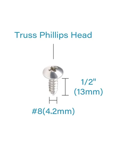 Miniatura 3 de IMScrews 100 tornillos de madera Phillips con cabeza de truss #8 x 1/2 "(13 mm), tornillos de acero inoxidable resistentes 18-8 (304)