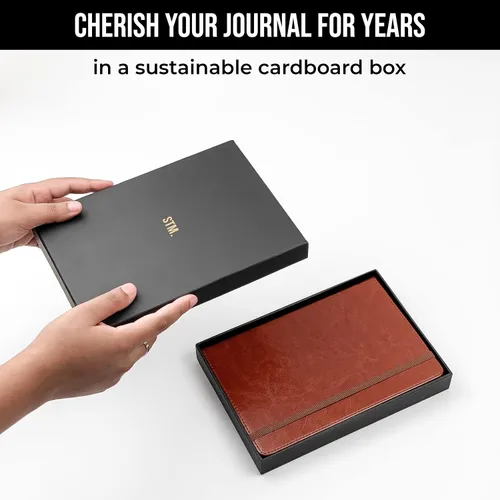 Miniatura 6 de Cuaderno rayado para escribir, 200 páginas, papel grueso de 4.23 oz/m² con notas adhesivas, lazo para bolígrafo, banda elástica, tapa dura de cuero