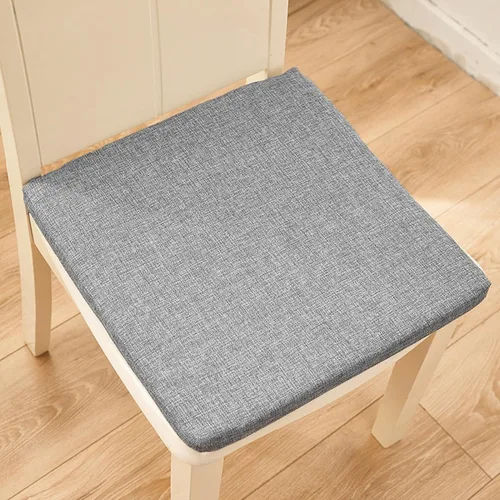 Miniatura 2 de Cojín de asiento con infusión de gel para efecto refrescante, cómoda silla de lino y algodón, alivia el dolor, diseño de correa de presión, espuma