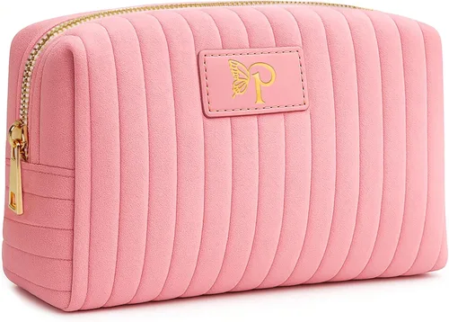 Miniatura 23 de Bolsa de maquillaje de viaje personalizada con inicial, bolsa de cosméticos para adolescentes de 15, 16, 17, 18, 19, 20, 21 años, regalos de moda