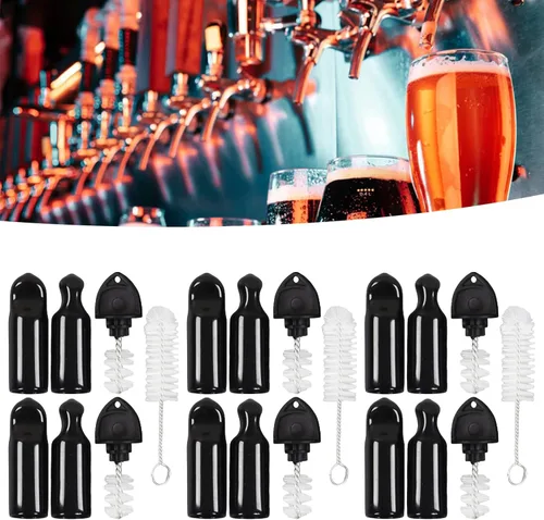 Miniatura 6 de TOPINCN Grifo de cepillos largos para cerveza, barriles de cerveza Kegging para elaborar cerveza Tapón Tapón de cepillo de cepillo de higiene Kit