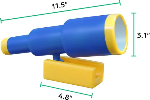 Miniatura 8 de Jungle Gym Kingdom Accesorios para patio de recreo – Telescopio de barco pirata para niños, accesorio de plástico para casa de árboles, casa