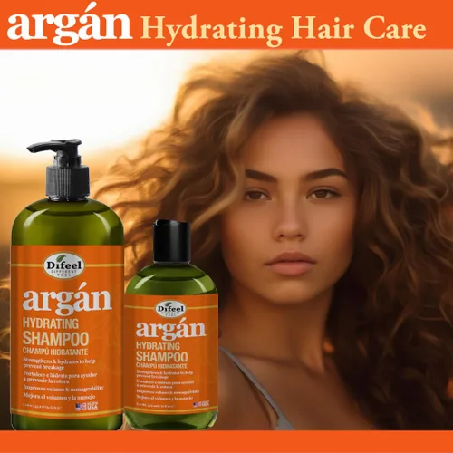 Miniatura 3 de Difeel Champú hidratante de argán 33.8 oz. - Champú de aceite de argán natural sin sulfato para el cabello