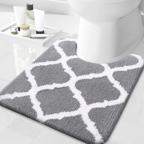 Miniatura 31 de OLANLY Alfombras de baño de 24 x 16 pulgadas, microfibra suave y absorbente, antideslizante y peluda, lavable a máquina, tapetes para el suelo
