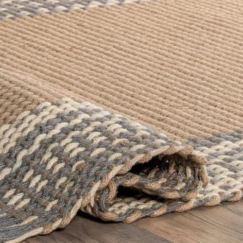 Miniatura 6 de nuLOOM Jada - Alfombra casual de yute con borlas, 5 x 8 pies, natural