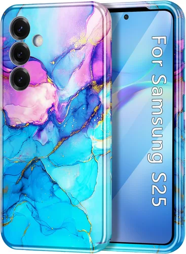 Miniatura 48 de Btscase para Samsung Galaxy S25, [Probado contra caídas de grado militar] Funda protectora de diseño de patrón de mármol, resistente, delgada