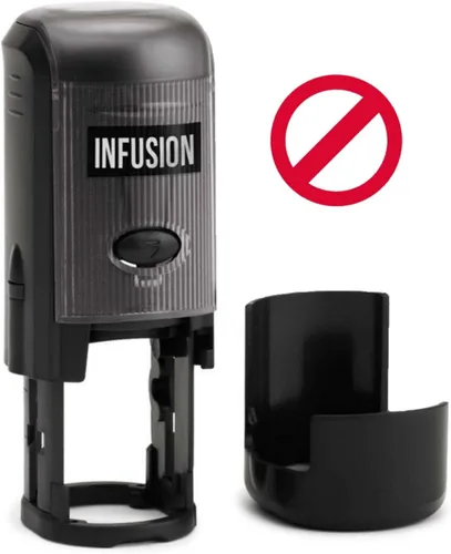 Miniatura 6 de Infusion Sello de goma autoentintado redondo de pago (3/4 '' de diámetro) - Tinta azul Pagado