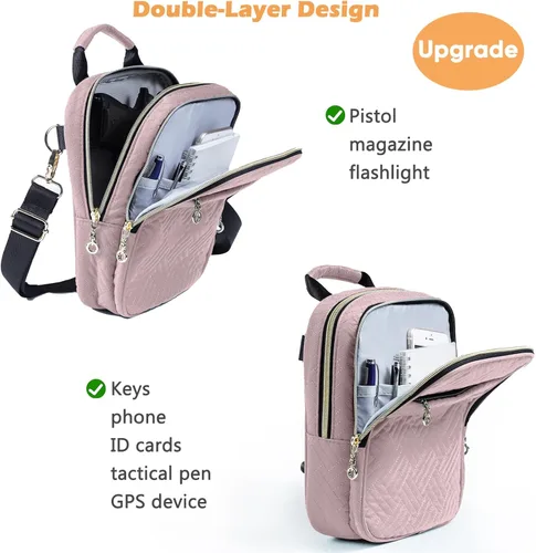 Miniatura 4 de Estuche Suave para Pistola, Bolsa de Pistola para Mujeres, Bolsa de Pistola CCW, Bolsa Cruzada para Pistola, Bolsa de Pistola de Porte Oculto, Bolsa