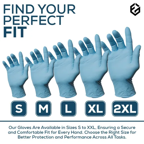 Miniatura 5 de FIRST GLOVE Volt - Guantes desechables de nitrilo azul de 100 unidades, 6 mil, aptos para alimentos, guantes desechables de limpieza, guantes