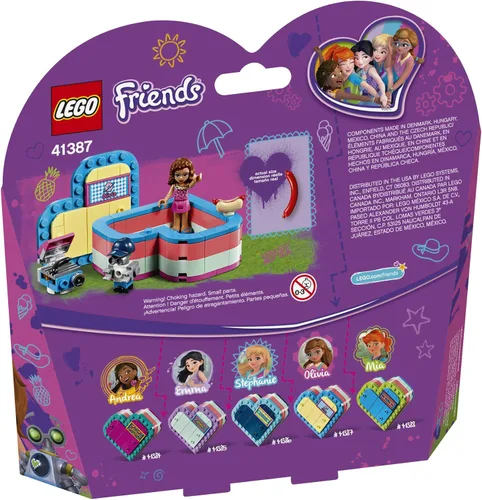 Miniatura 5 de LEGO Friends Olivia's Summer Heart Box 41387 Kit de construcción, nuevo 2019 (93 piezas)