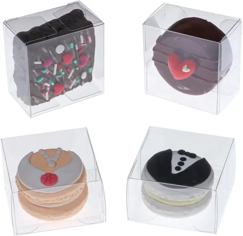 Miniatura 12 de RomanticBaking Paquete de 37 Cajas de Macarons de 4.17" x 2.16" x 1.37" para 2 Brownies Oreo Cubiertos de Chocolate Trufa Golosina Cajas