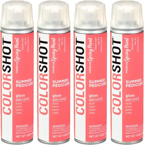 Miniatura 20 de COLORSHOT Pintura en aerosol brillante, aromaterapia (lavanda) 10 onzas, paquete de 4, pintura acrílica de secado rápido, uso en interiores