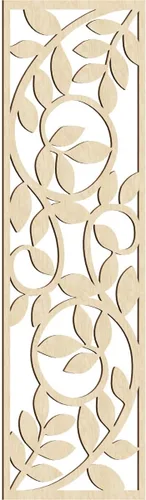 Miniatura 5 de 9 3/8"W x 24 3/8"H x 1/4"T Utica Decorativo Fretwork Madera Paneles de Pared, Abedul