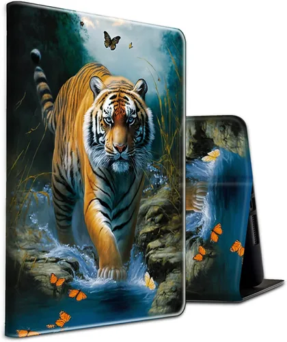 Miniatura 71 de Funda para tablet Fire 7 (12ª generación, versión 2022), delgada, a prueba de golpes, delgada, de piel sintética, con función de apagado/encendido