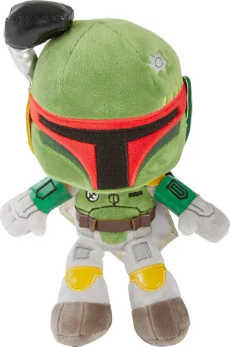 Mattel Star Wars Boba Fett - Figura de personaje de felpa de 8 pulgadas del libro de Boba Fett, muñeca suave vestida con aspecto clásico