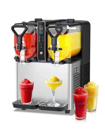 Miniatura 8 de Máquina de Granizado para el Hogar, Máquina de Margarita de 0.8 Galones para Granizado de Daiquiri Limón-Lima, Sin Hielo Necesario, Máquina