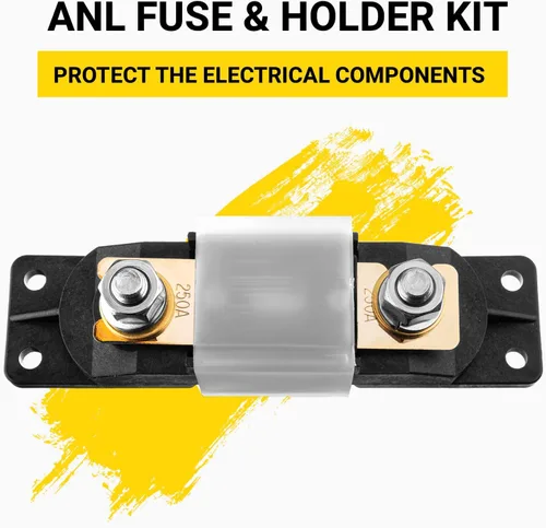 Miniatura 2 de Kit de fusibles y portafusibles Spartan Power 80 Amp ANL de color negro