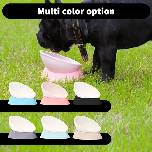 Miniatura 6 de Cuenco de comida de bulldog francés, cuenco inclinado para agua y comida de pug, cuenco para gatos, comedero para perros pequeños, cachorros y gatos