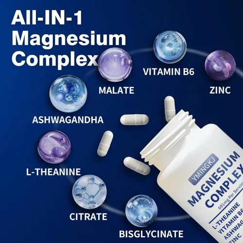 Miniatura 2 de Complejo de magnesio para mujeres – Bisglicinato 7 en 1 DeepCalm, citrato, malato – Calidad del sueño y apoyo para la relajación muscular