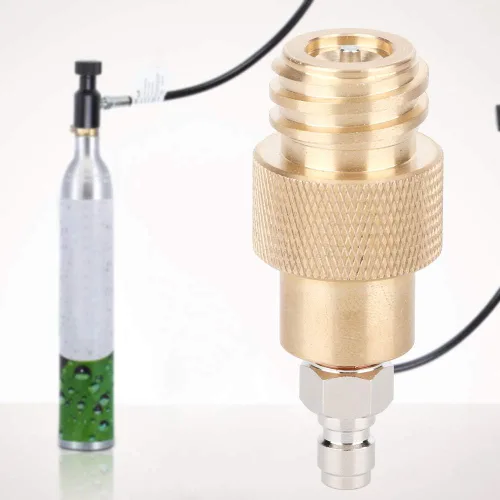 Miniatura 2 de AYNEFY Adaptador de agua, TR21-4 Adaptador de latón de rosca macho Convertidor de botella de gas de agua Adaptador de cilindro de CO2 Piezas